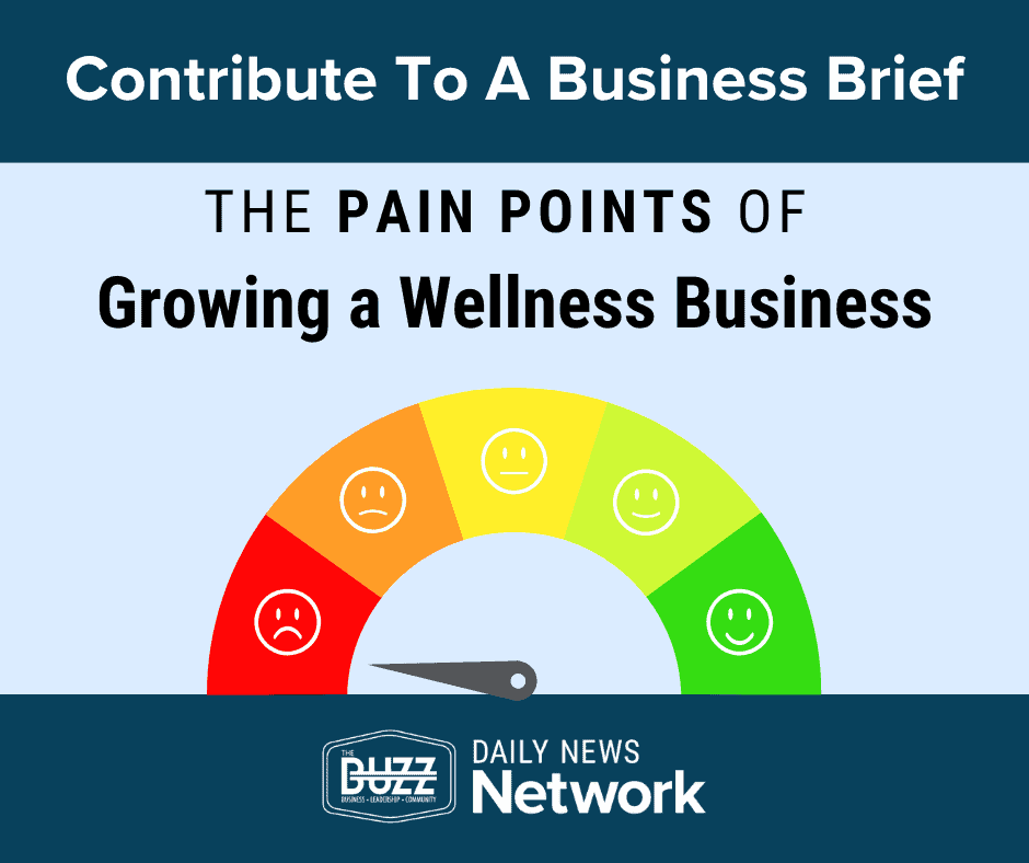 Contribute to a business brief titled the pain points of Growing a Wellness Business