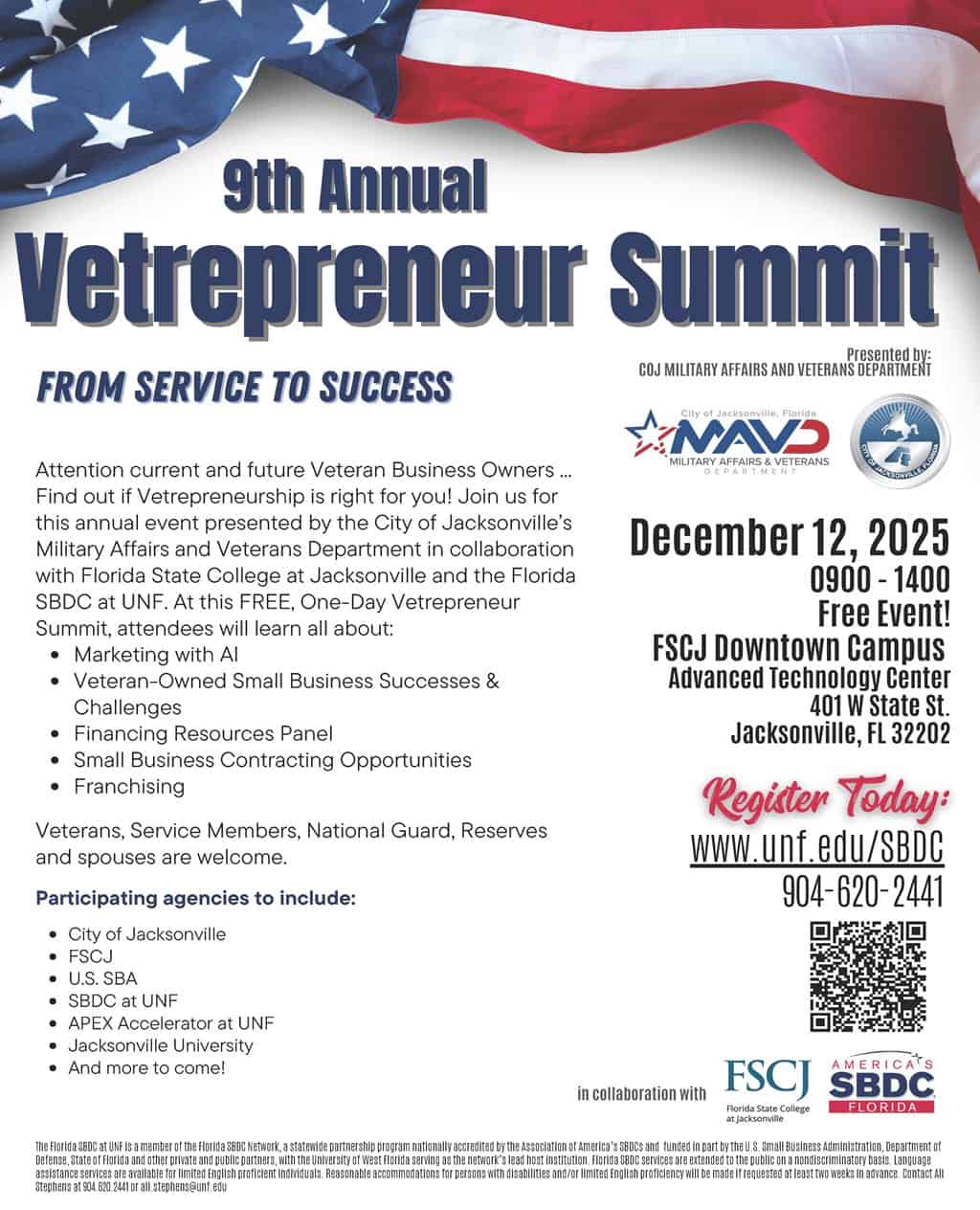 9th Annual Vetrepreneur Summit Returns to Jacksonville to Empower Veteran Entrepreneurs